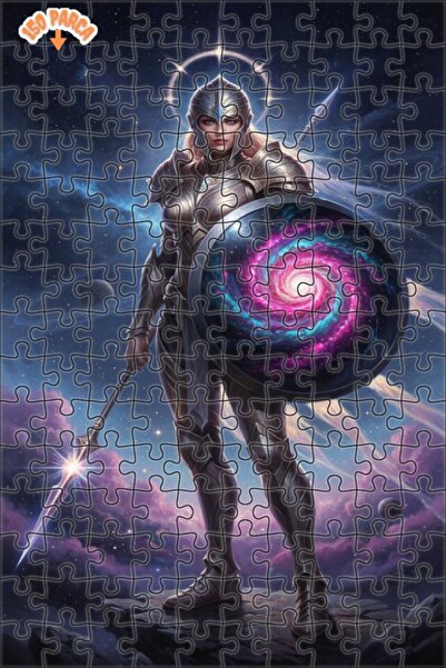 Teona Ahşap لغز خشبي بإطار مزدوج الطبقات بمظهر لوحة زيتية لامرأة محاربة فضائي...