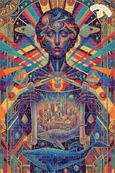 Teona Ahşap لغز خشبي بمظهر لوحة زيتية لـ مدينة الحوت الكوني 200 قطعة 25×35