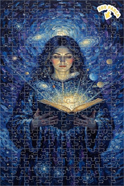 Teona Ahşap لغز خشبي بمظهر لوحة زيتية يصور ضوء الحكمة الكونية، 200 قطعة، 25×3...