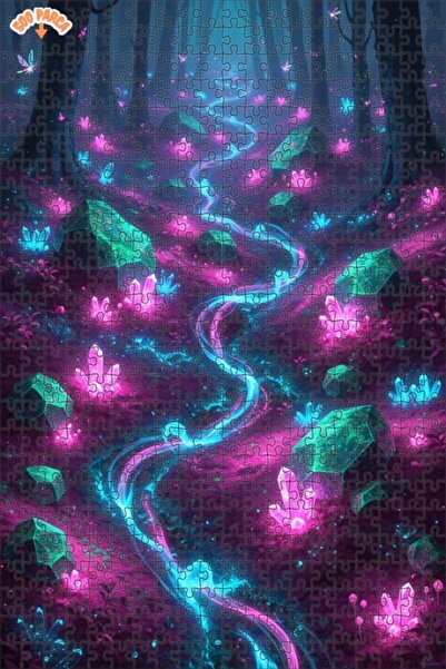 Teona Ahşap لغز خشبي فني من الغابة الكريستالية الغامضة، لغز خشبي بإطار مزدوج ...