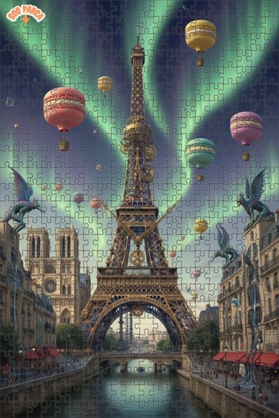 Teona Ahşap بالونات ماكارون السحرية لليلة باريس وغزالة خشبية ذات طابقين مع إط...