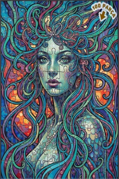 Teona Ahşap لغز خشبي بإطار مزدوج الطبقات بمظهر لوحة زيتية ساحرة على شكل حورية...