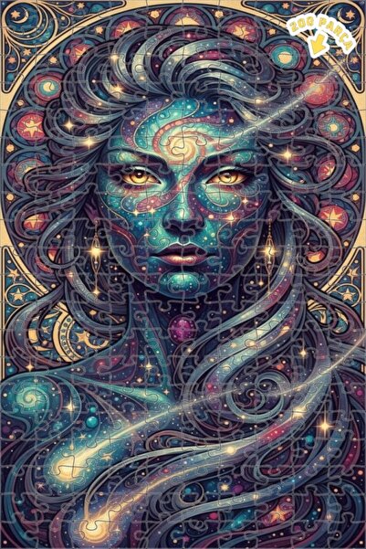 Teona Ahşap لغز خشبي بإطار مزدوج الطبقات بمظهر لوحة زيتية ملونة للنساء من كوز...