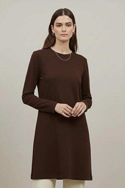 Puane Γυναικείο ίσιο κομμένο μακρυμάνικο τουνίκ/εσωτερικό ρούχο ελαστικό ύφασ...