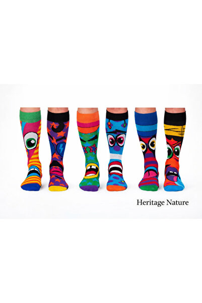 HNSOCKS RENKLİ ÇORAP MAFYASI Hnsock Colorful Patterned Unisex Below-Knee Sock...