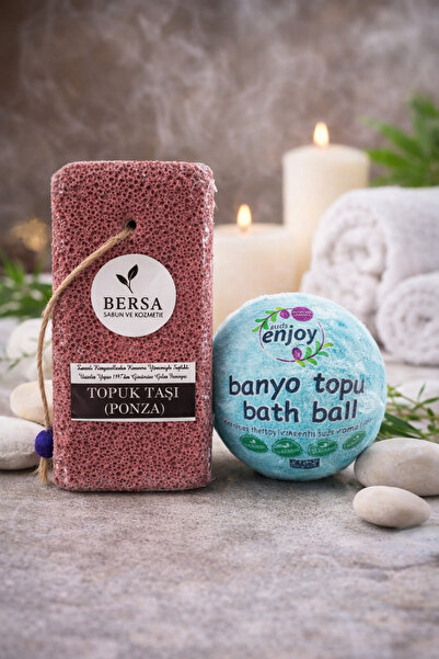 Bersa Sabun ve Kozmetik Natural Bath Ball Ocean Scented and Pumice Stone Set ...