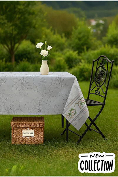 Soft Kare PVC Elyaflı Masa Örtüsü – Silinebilir, Su Geçirmez, Modern Desen, M...