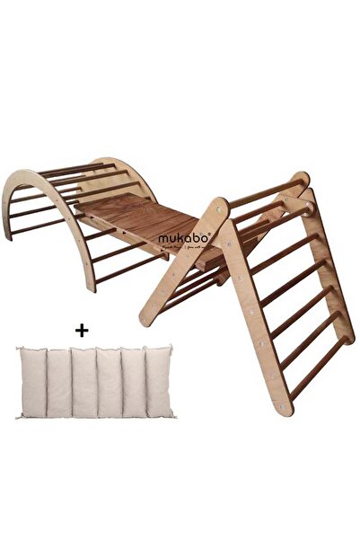 MUKABO Energy Minderli 3lü Pikler Seti - Pikler Üçgeni Pikler Halkası Rampa