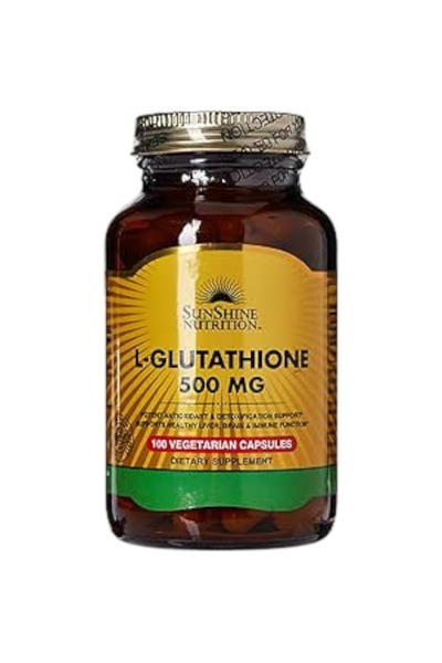 SUNSHINE Nutrition L-Glutathione 500Mg Vegetarian Capsules, 100 Pieces