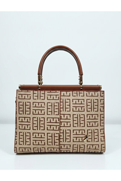 Çanta Trend Miami Polo Clup Special Design Textured Leather-Look Classic Wome...