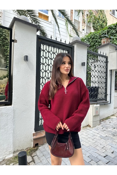 ikomteks Zippered Knitwear Sweater