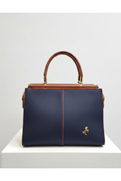 Çanta Trend Miami Polo Clup Special Design Textured Leather-Look Classic Wome...