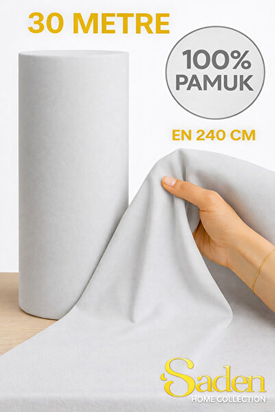 SADEN HOME قماش مسطح لغطاء السرير بطول 30 متر - قماش مسطح للملاءات عرض: 240 س...