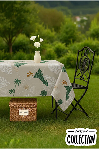 Soft Kare PVC Elyaflı Masa Örtüsü – Silinebilir, Su Geçirmez, Modern Desen, M...