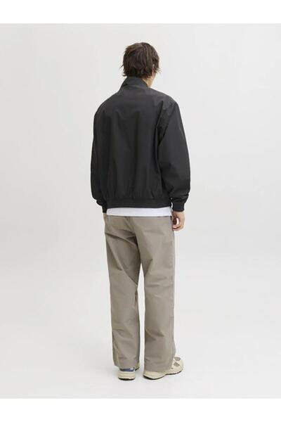 Jack & Jones Erkek Siyah Jjecharge Stand Collar Bomber Noos Ceket 12288895-Black