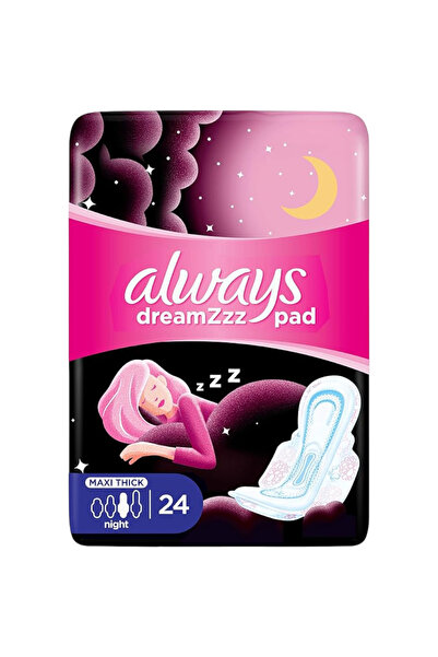 Always DreamZzz Maxi Thick Night Pads with Wings, 24 Pieces