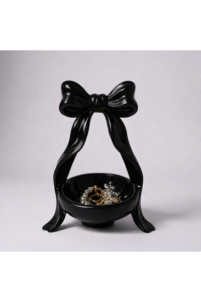 Dekor 🎀   وعاء مجوهرات مزخرف بتفاصيل فيونكة