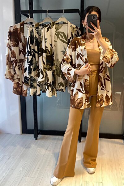 MİSS PERRY واسع الأرجل بنطلون - لون جملي