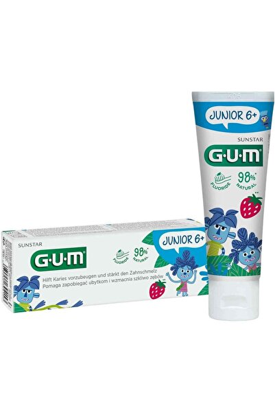 GUM Junior Toothpaste Gel Strawberry Flavor (6+ Years), 50ml