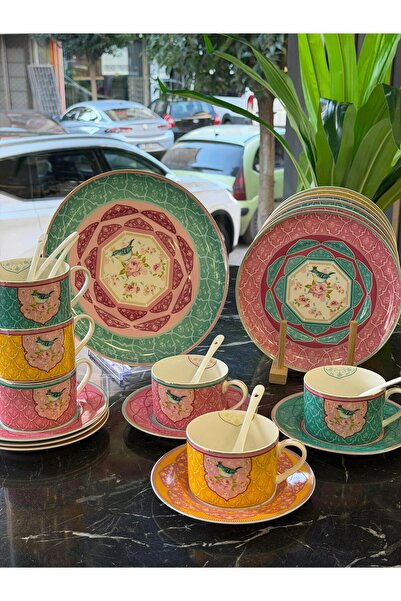 Onedekor 25 Parça Karnaval İkram Çay Seti
