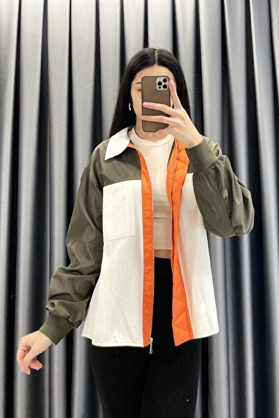 Loreen Paraşüt Kol Detaylı Ceket - Haki HAKİ