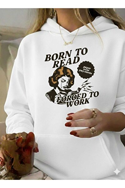 Framgan سترة Y2k Born to Reat مطبوع قصة فضفاضة