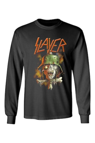 OEM Tricou cu mânecă lungă, Slayer, negru