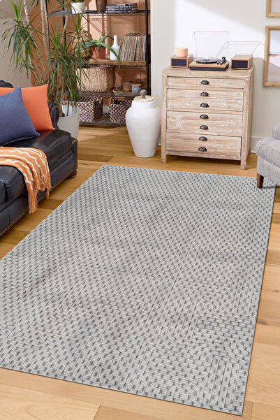 tropikal home Kaymaz Taban Modern Desen Halı Yolluk Leke Tutmaz Kolay Temizle...