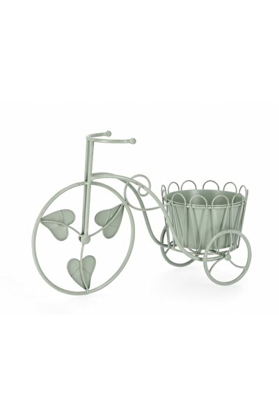 Bizzotto Suport ghiveci din oțel, verde, pentru biciclete, 54x19x34 cm