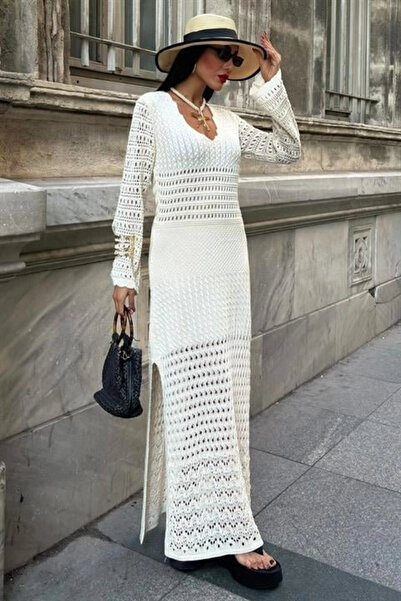 nedo7 Openwork Detailed Spanish Sleeve Dress 2840