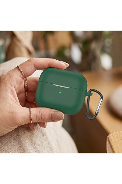 CaseOnn حافظة سامسونج جالاكسي بادز 3 إف إي مع حزام، سيليكون غير لامع باللون ا...