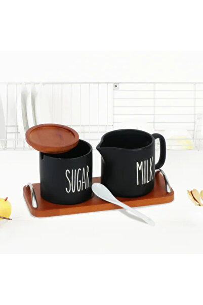 Generic Ceramic sugar and milk bowl + saucer