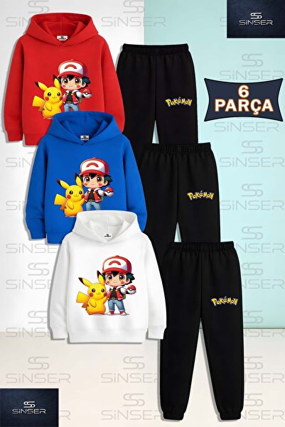 SS SİNSER طقم رياضي للأطفال من الجنسين من Pıkhacu مكون من قطعتين مطبوع مع كاب...