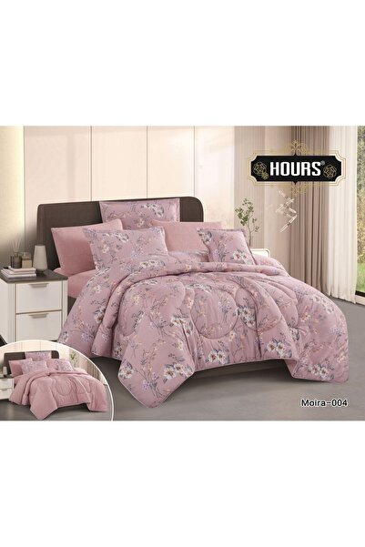 HOURS Newest summer bed linen models: Moira double bed set, 8 pieces, microfiber