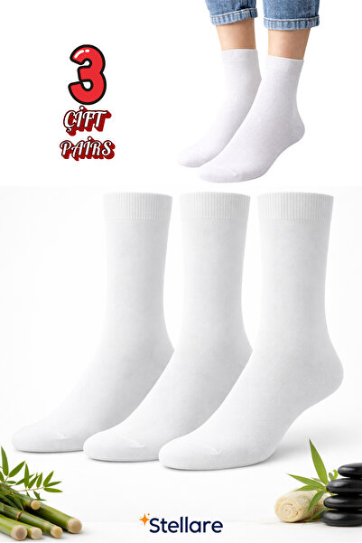 stellare Безшевни бамбукови чорапи до глезена, 3 чифта