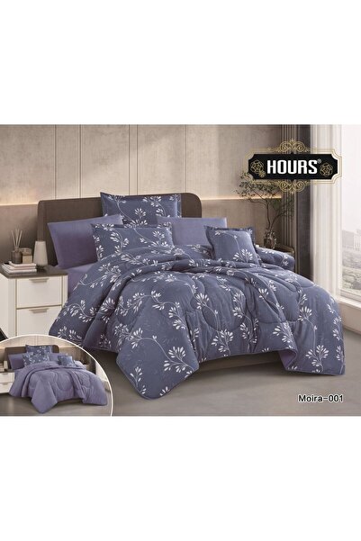 HOURS Newest summer bed linen models: Moira double bed set, 8 pieces, microfiber