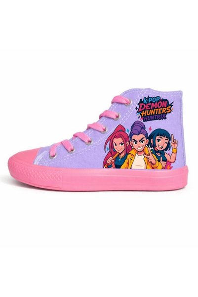 archiepet Pop Hinters Decal & Acrylic Printed Pink Laces Pink Sole Young Children's Shoes