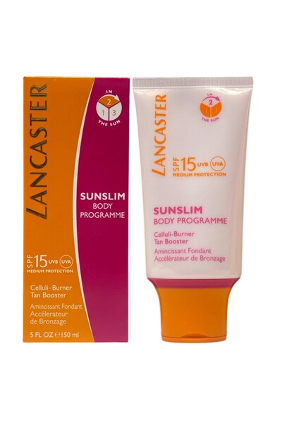 Lancaster Sunslim, Cremă de corp anticelulitică, SPF 15, 200