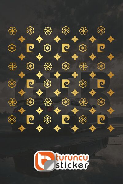 Turuncu Sticker ملصق مطلي بنمط الكمبيوتر الشخصي مقاس 25 × 25 سم - ملصق للسيار...