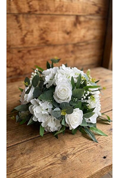 DİVA Beyaz Yapay Masa Çiçeği | Doğal Görünümlü | Çap 35–40 cm BOY : 25CM