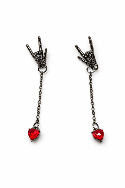 MakeWell Gothic Steel Earrings – Black Plated Unisex Dangle Earrings