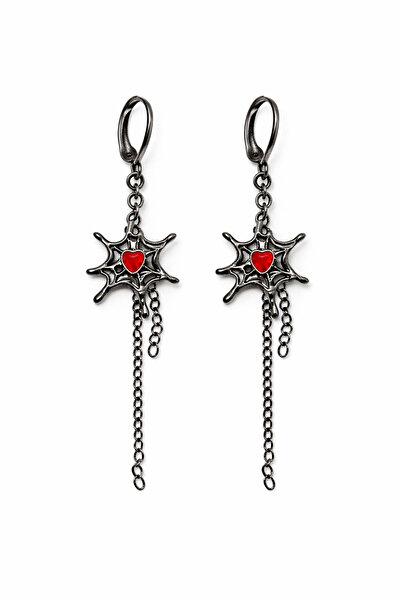 MakeWell Gothic Steel Earrings – Black Plated Unisex Dangle Earrings