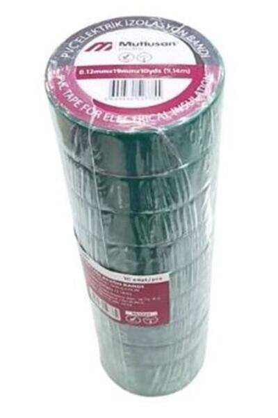 Mutlusan data-y546 10-19 شريط عازل 10 قطع (شريط كهربائي) أخضر 065133151019