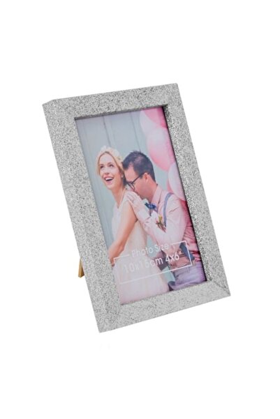 OEM Decorative Silver Glitter Photo Frame 10x15cm