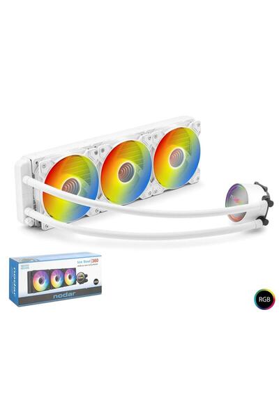 NODAR data-n782 Nd2506 مروحة تبريد سائلة 360 Argb 36 سم أبيض