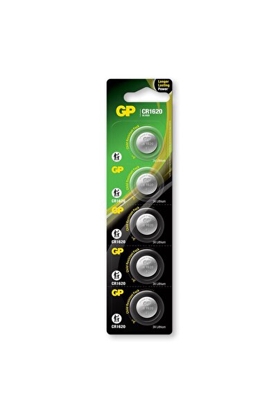GP data-L956 CR1620-C5 3V Lityum Düğme Pil 5'li Paket