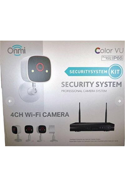 APRONX جهاز تسجيل فيديو رقمي NVR بـ 4 قنوات + 4 كاميرات بدقة 3 ميجابكسل وألوا...