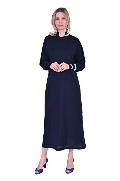 Invee Yün Karışımlı Triko Elbise - Lacivert