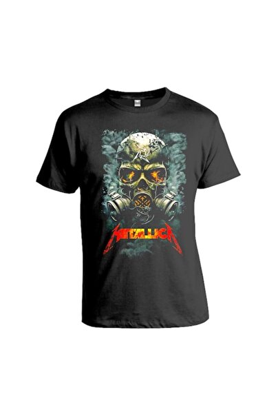 OEM Men's T-Shirt, Metallica, Skull Gas Mask, Black, Size M