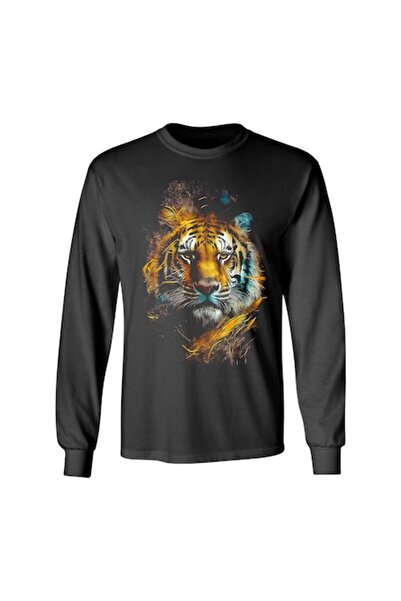 OEM Long Sleeve T-Shirt, Black, Tiger, Size L